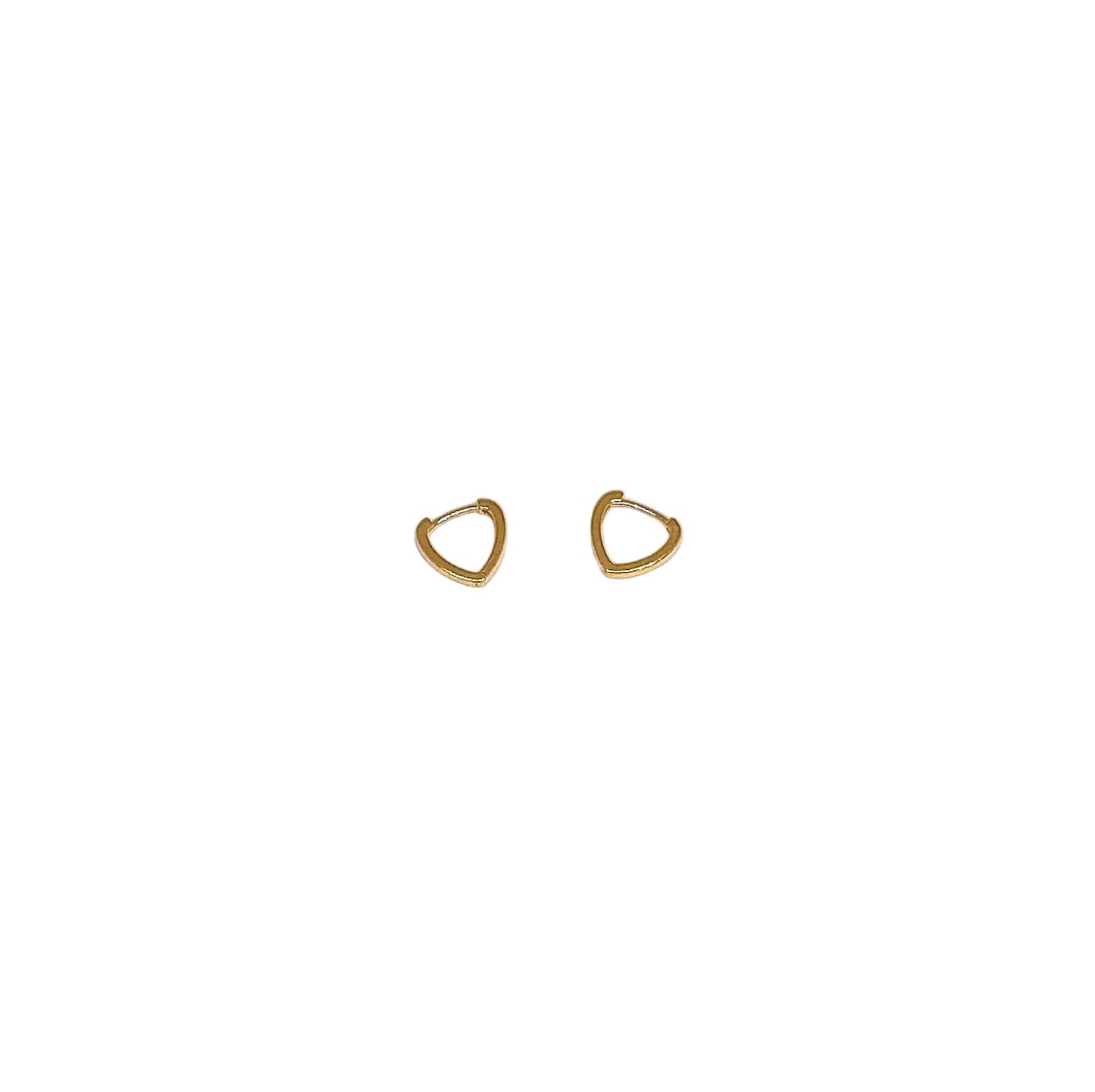 Polished Triangular Hoop Earrings
