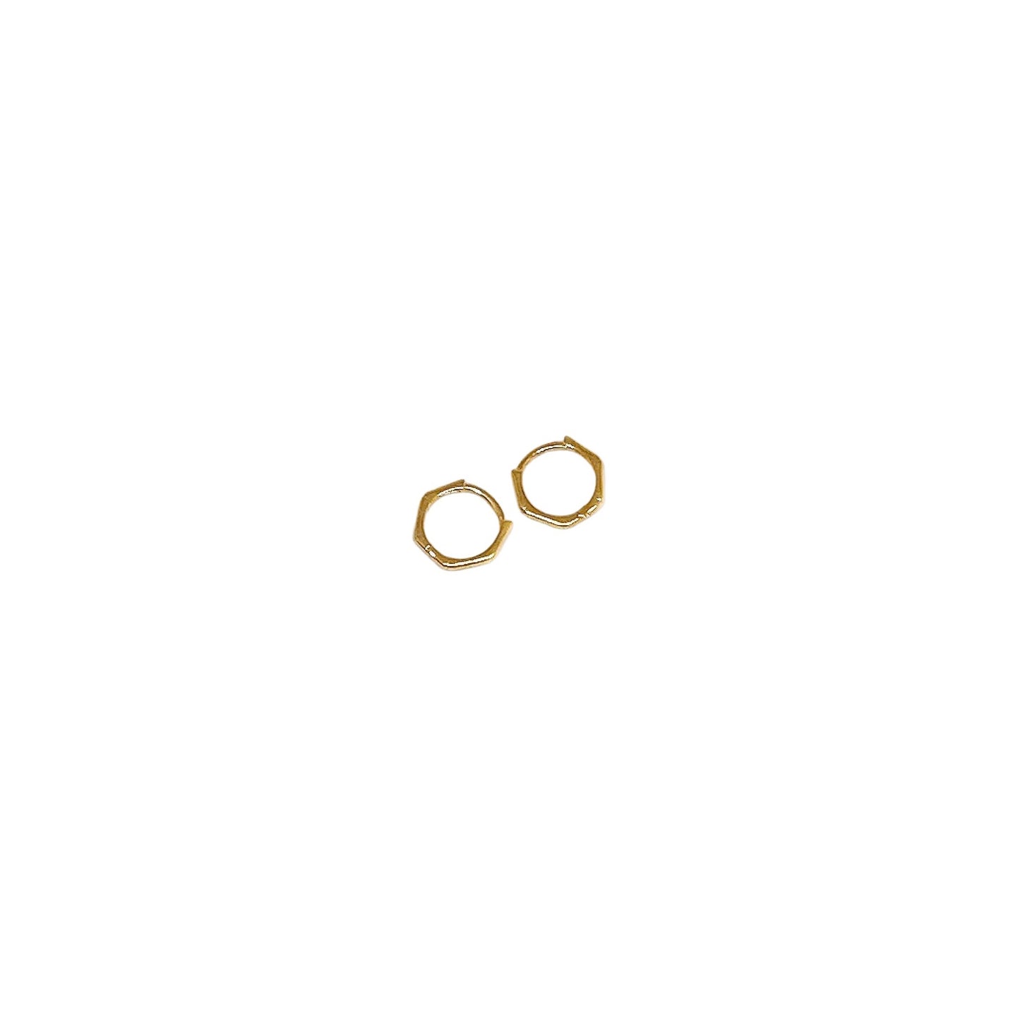 Polished Hexagon Hoop Earrings