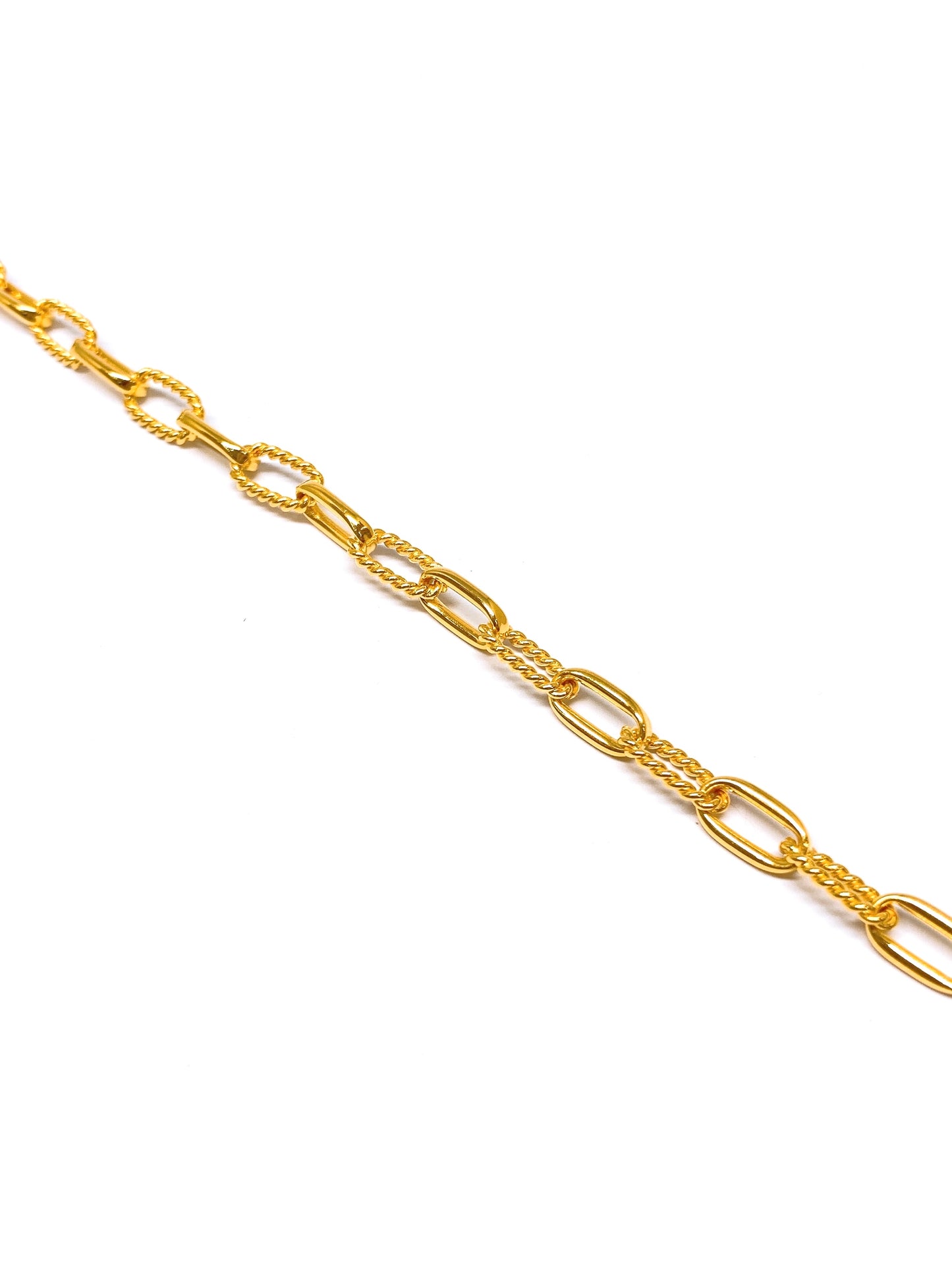 Mixed Paperclip Links Bracelet