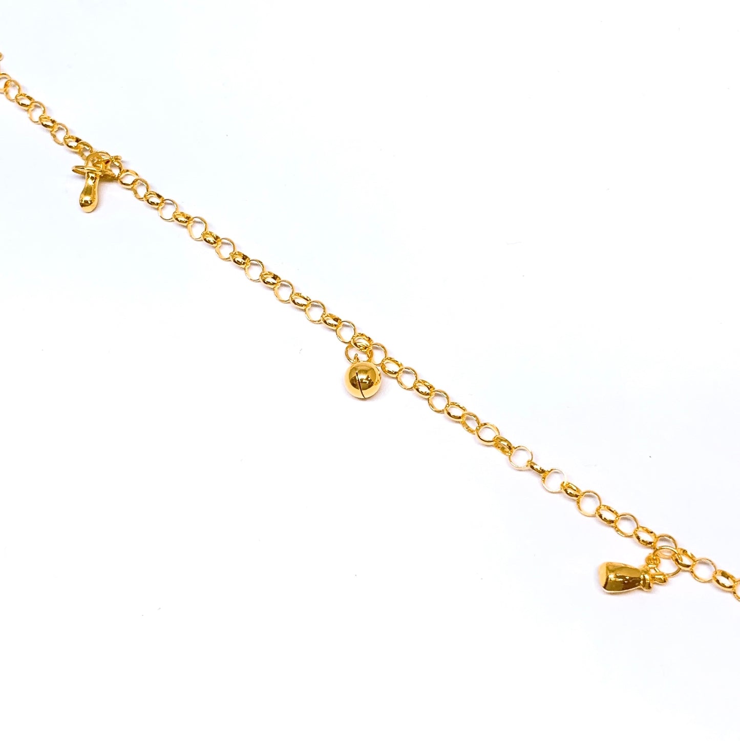 Dangling Charms Baby Anklet ( Pacifier, Bell, Milk Bottle )