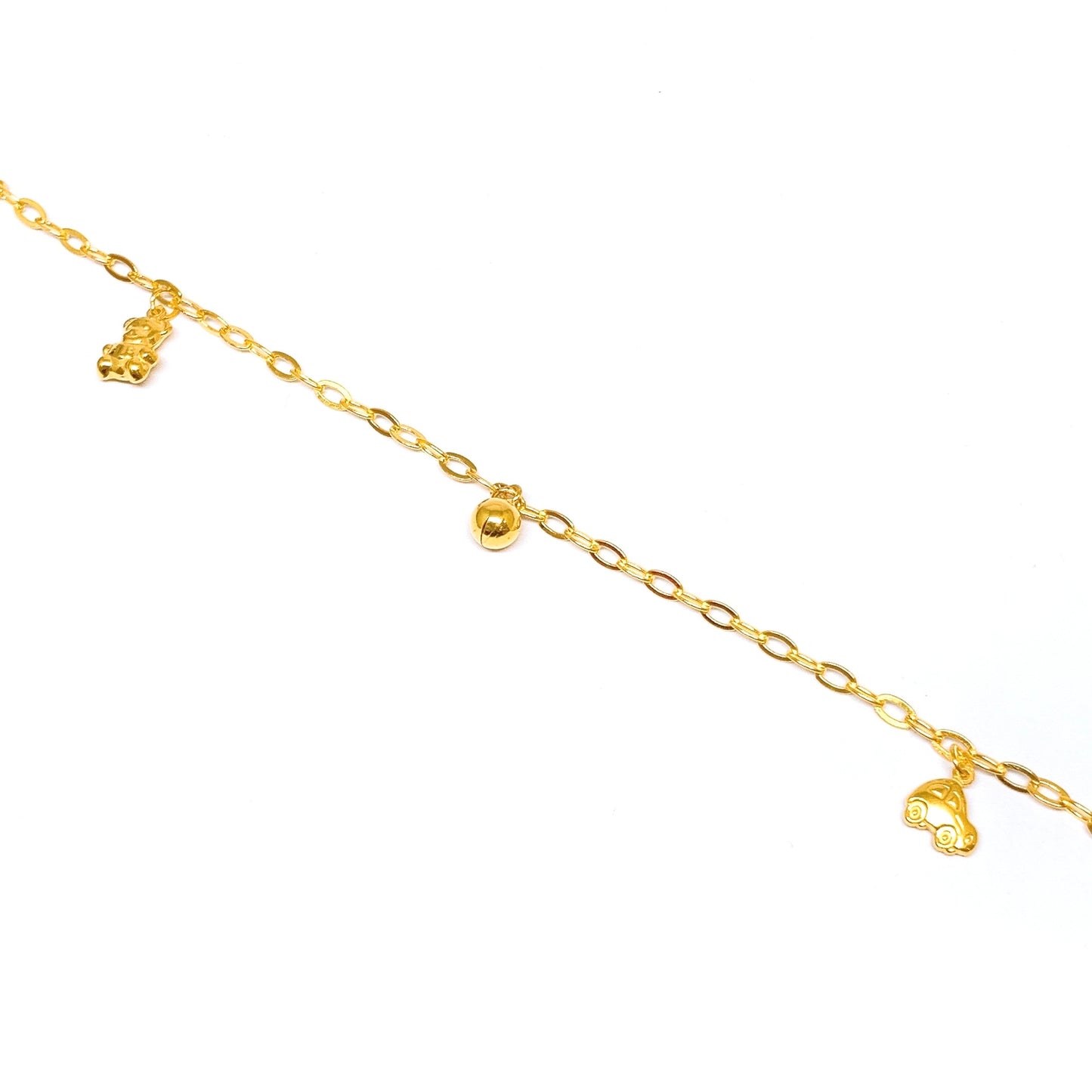 Dangling Charms Baby Anklet ( Bear, Bell, Car )