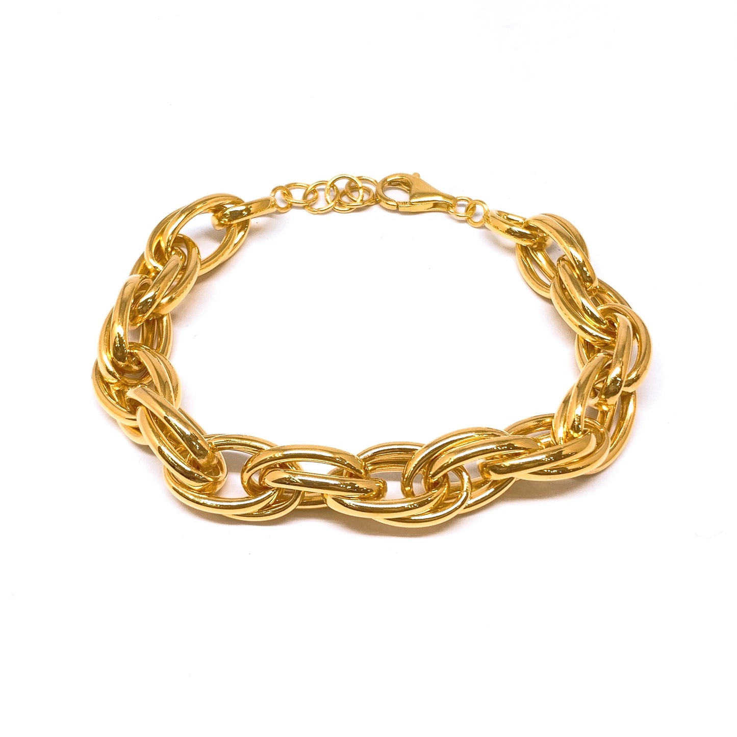 Chunky Interlinked Oval Hoops Bracelet
