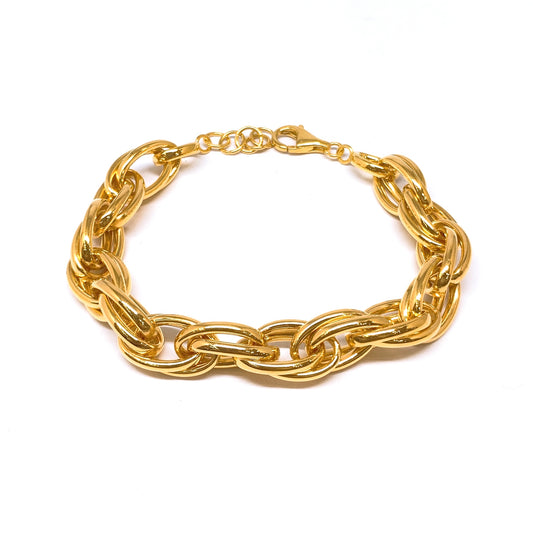 Chunky Interlinked Oval Hoops Bracelet