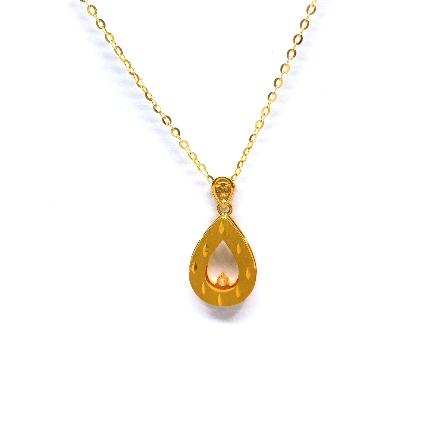 Blingy Teardrop Necklace Set