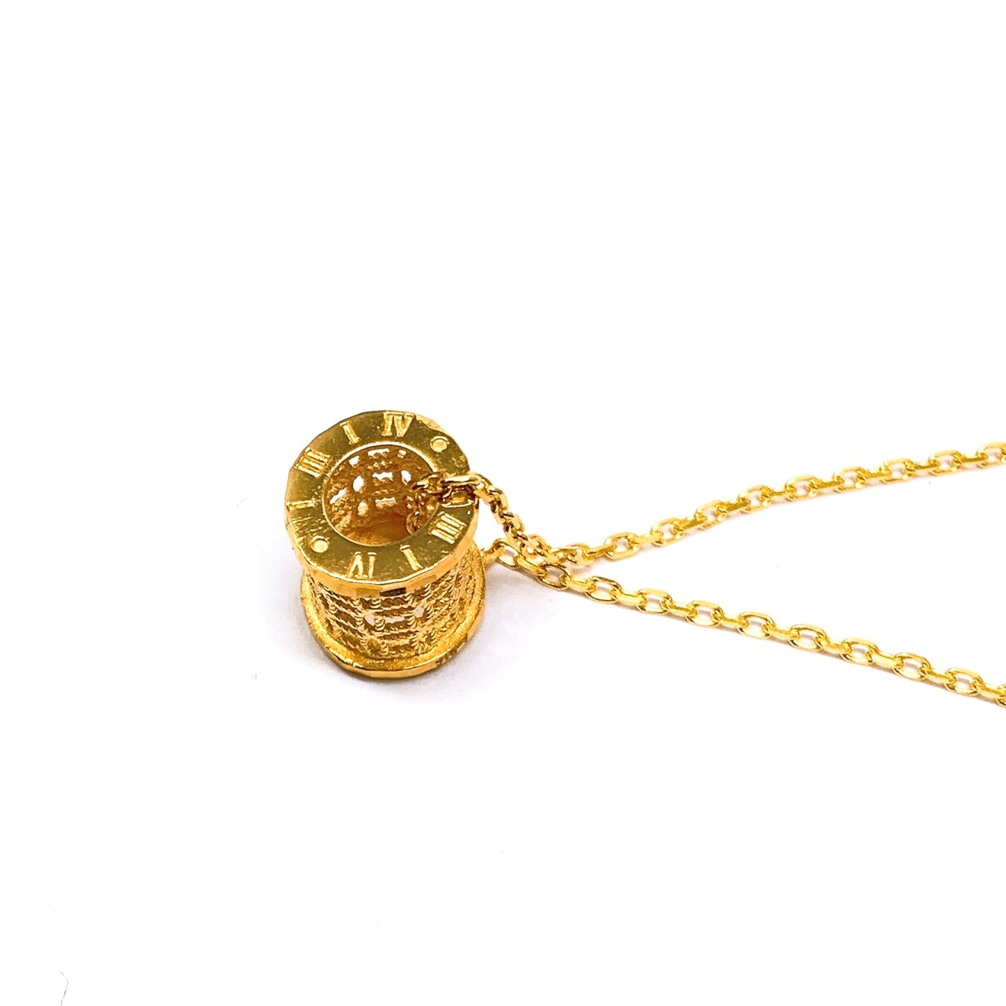 Cut-Out Coins Drum Necklace Set
