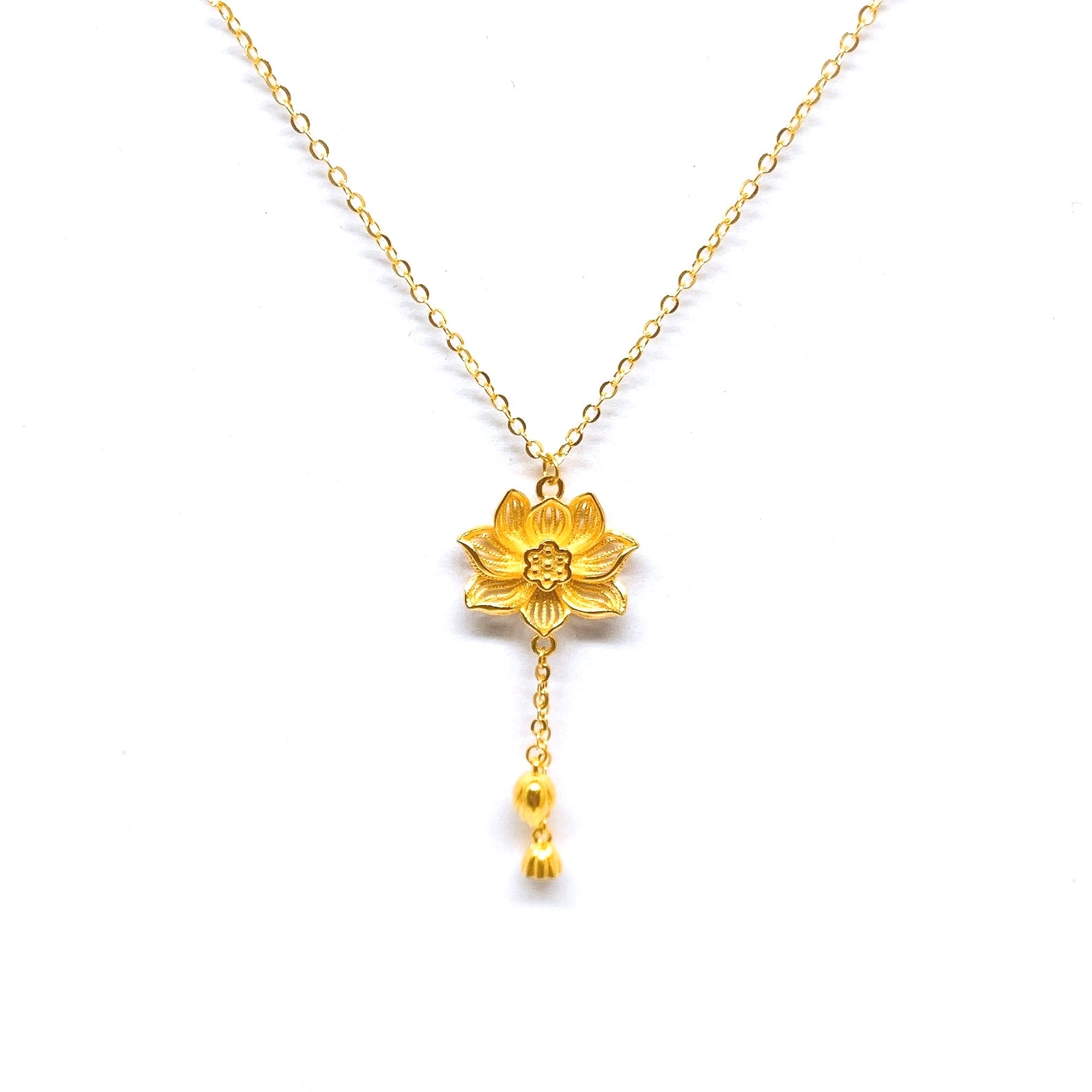 Lotus Flower Necklace Set – Kin Jewellery - Main Image