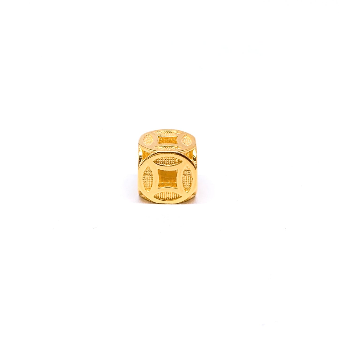 Coin Cube Spacer Charm