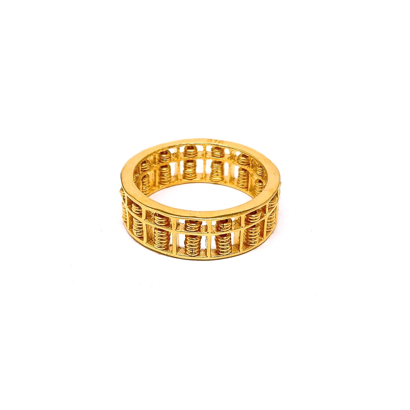 Full Abacus Round Ring ( Polished )