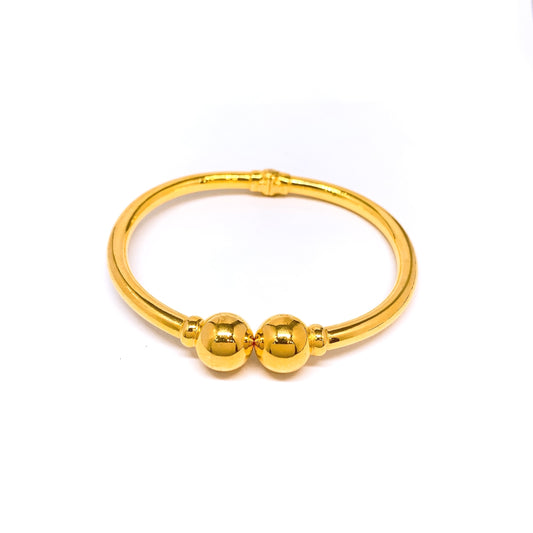 Ball Ends Plain Bangle - Oval
