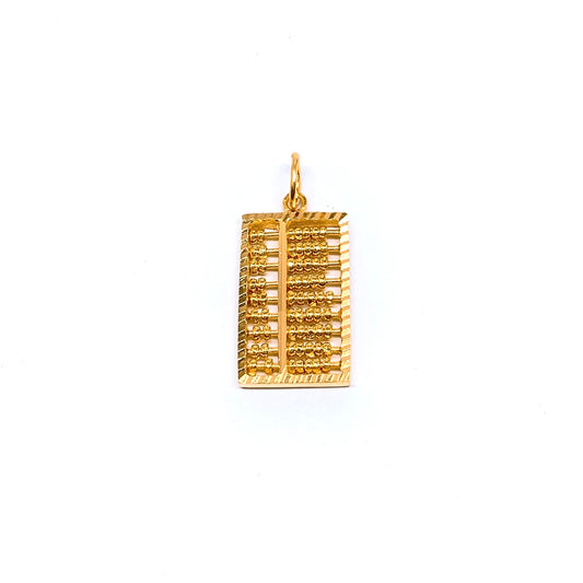 Rectangular Abacus Pendant ( Diagonal Cut ) - 9 rows