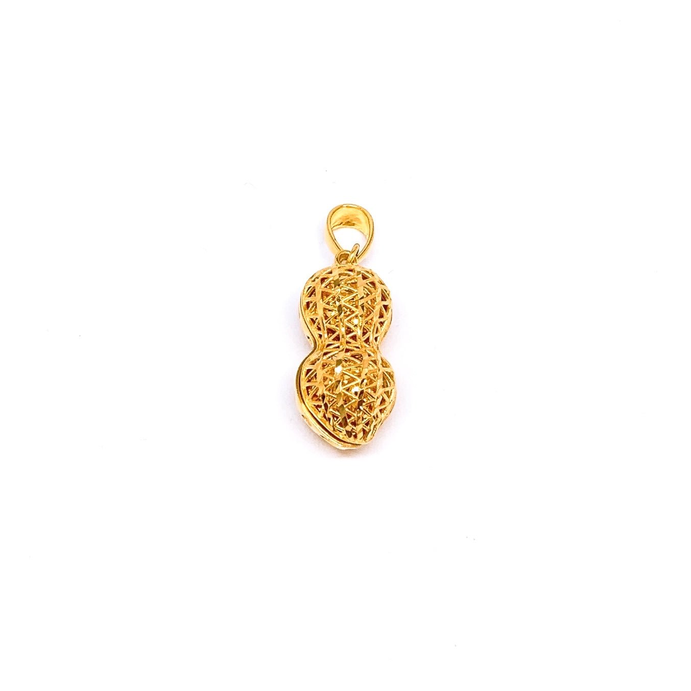 3D Shimmer Mesh Peanut Pendant