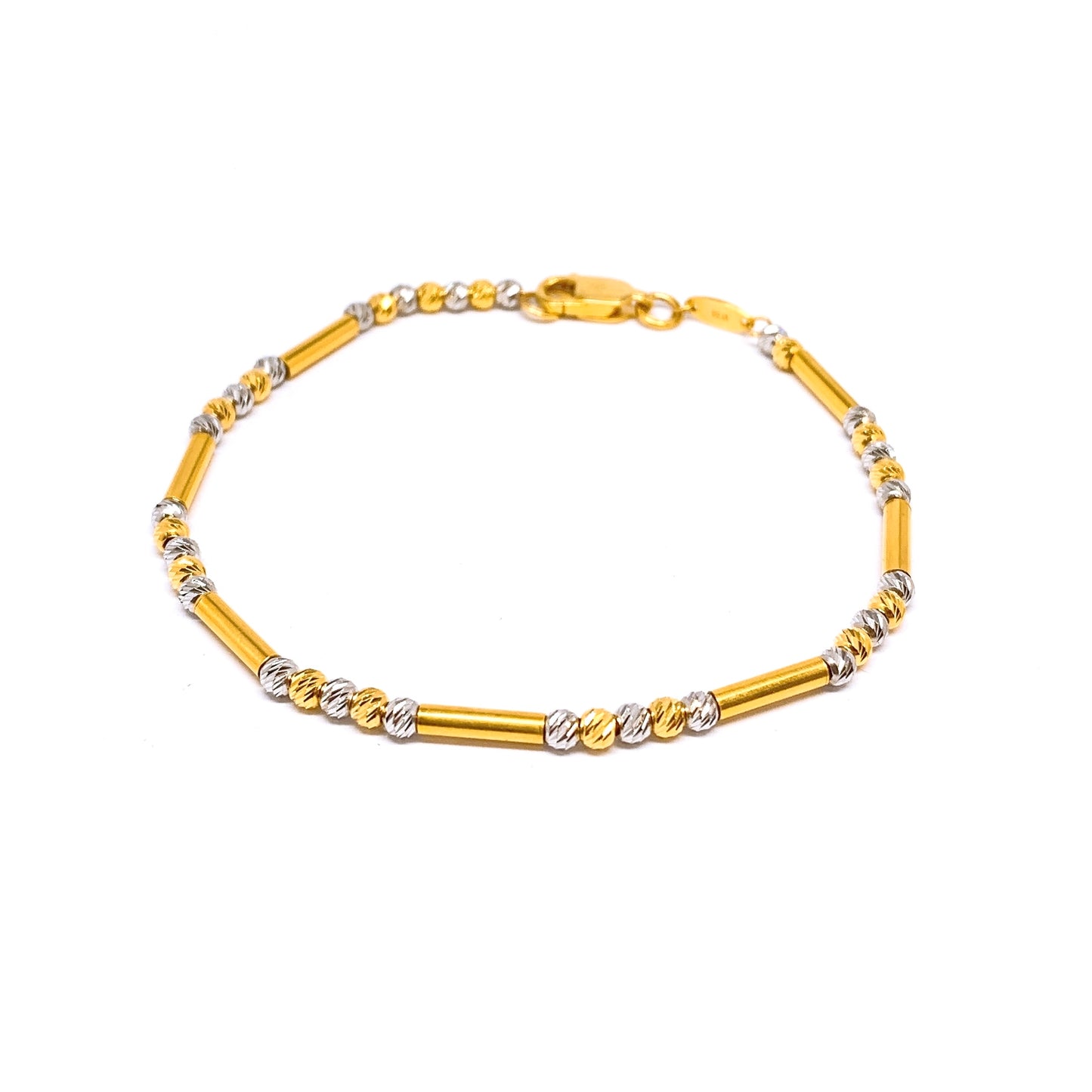 Two Tone Beads And Rods Bracelet ( Cutting )