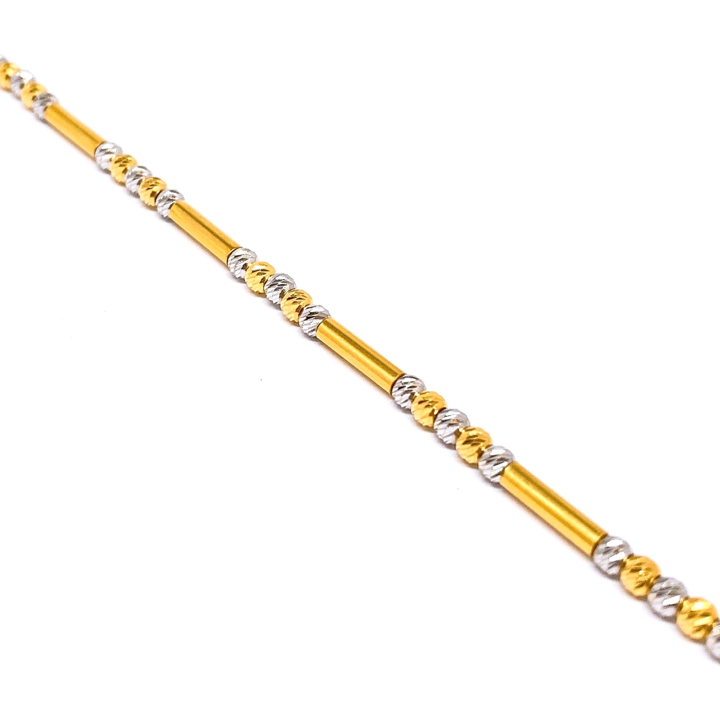 Two Tone Beads And Rods Bracelet ( Cutting )