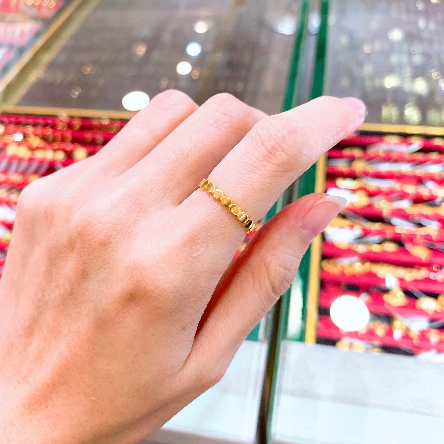 Chipped Blocks Polished Ring