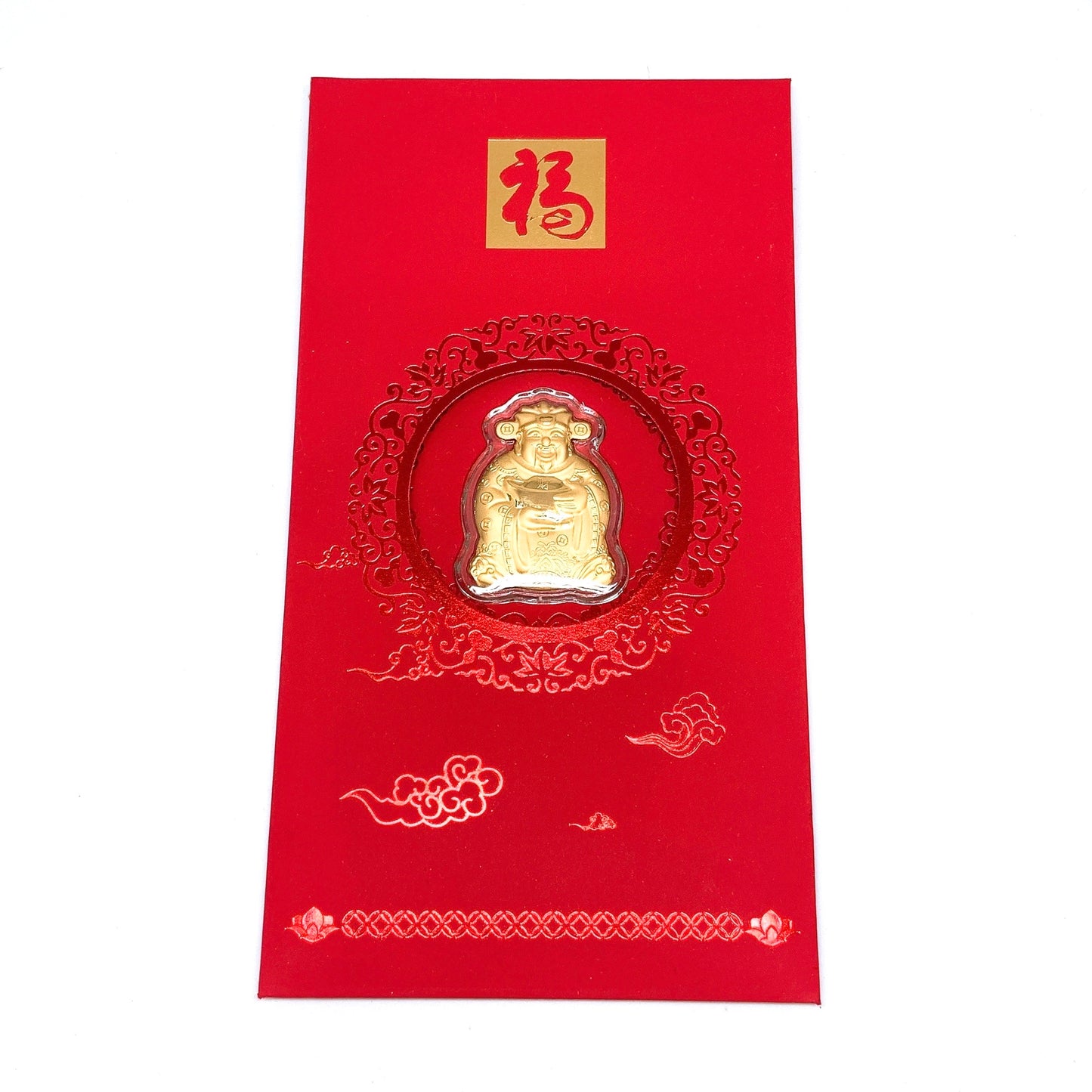 Pure Gold Foil God Of Wealth Red Packet