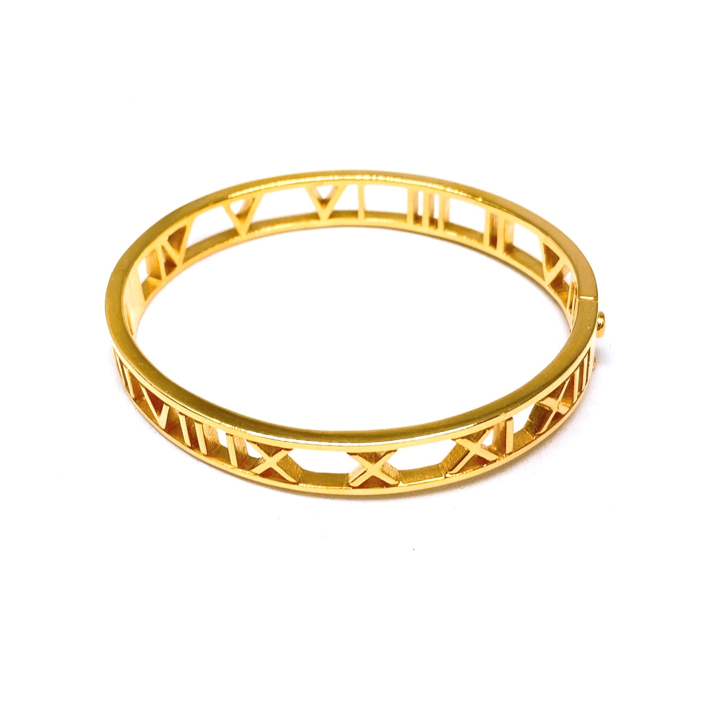 Roman Cut-Out Bangle - Oval