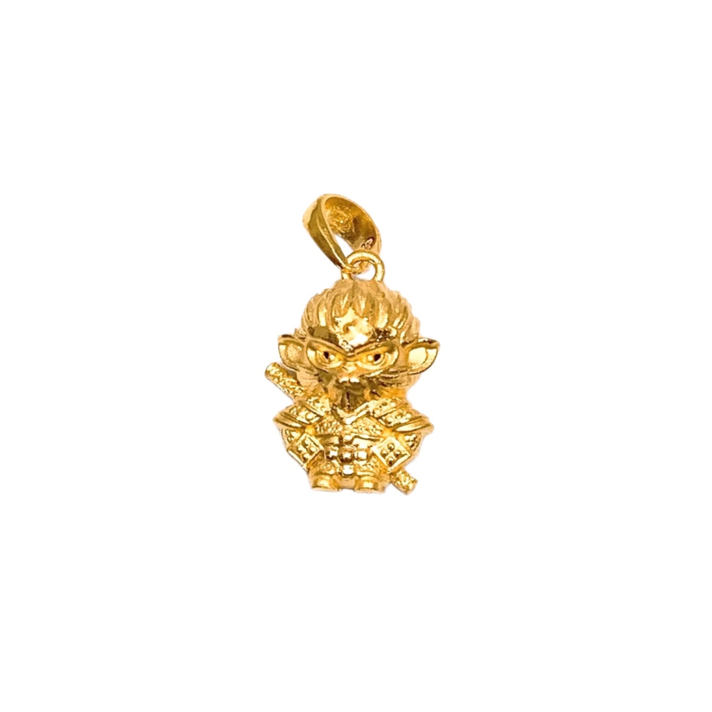 3D Sun Wu Kong With Golden Rod Pendant ( Standing )