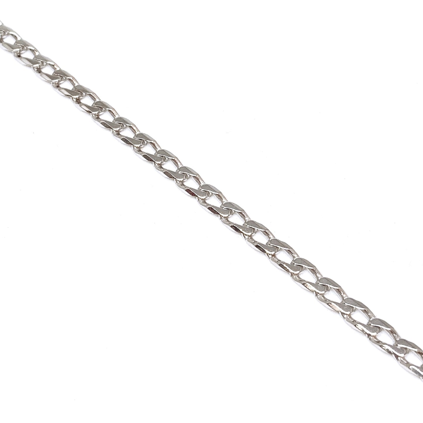 White Gold Thin Cuban Bracelet