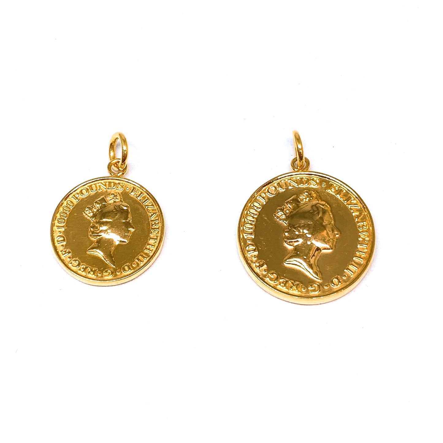 Hollow Queen Coin Medallion Pendant