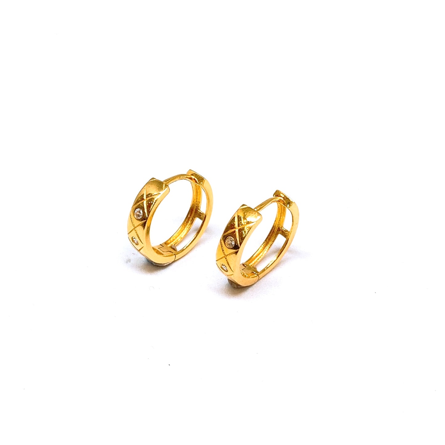 Blingy Quilted Earring Hoops
