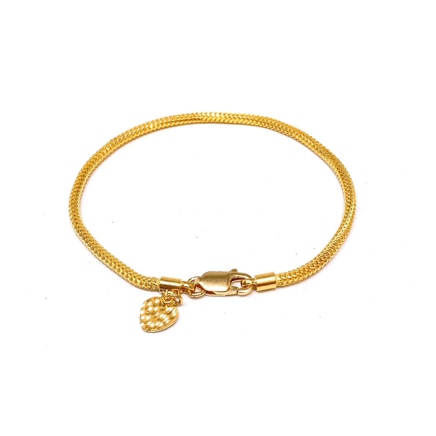 Basic Charm Collector Bracelet With Dangling Heart - 3.2mm