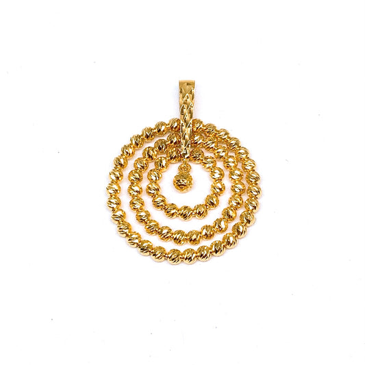 Shimmer Beaded Hoops Pendant