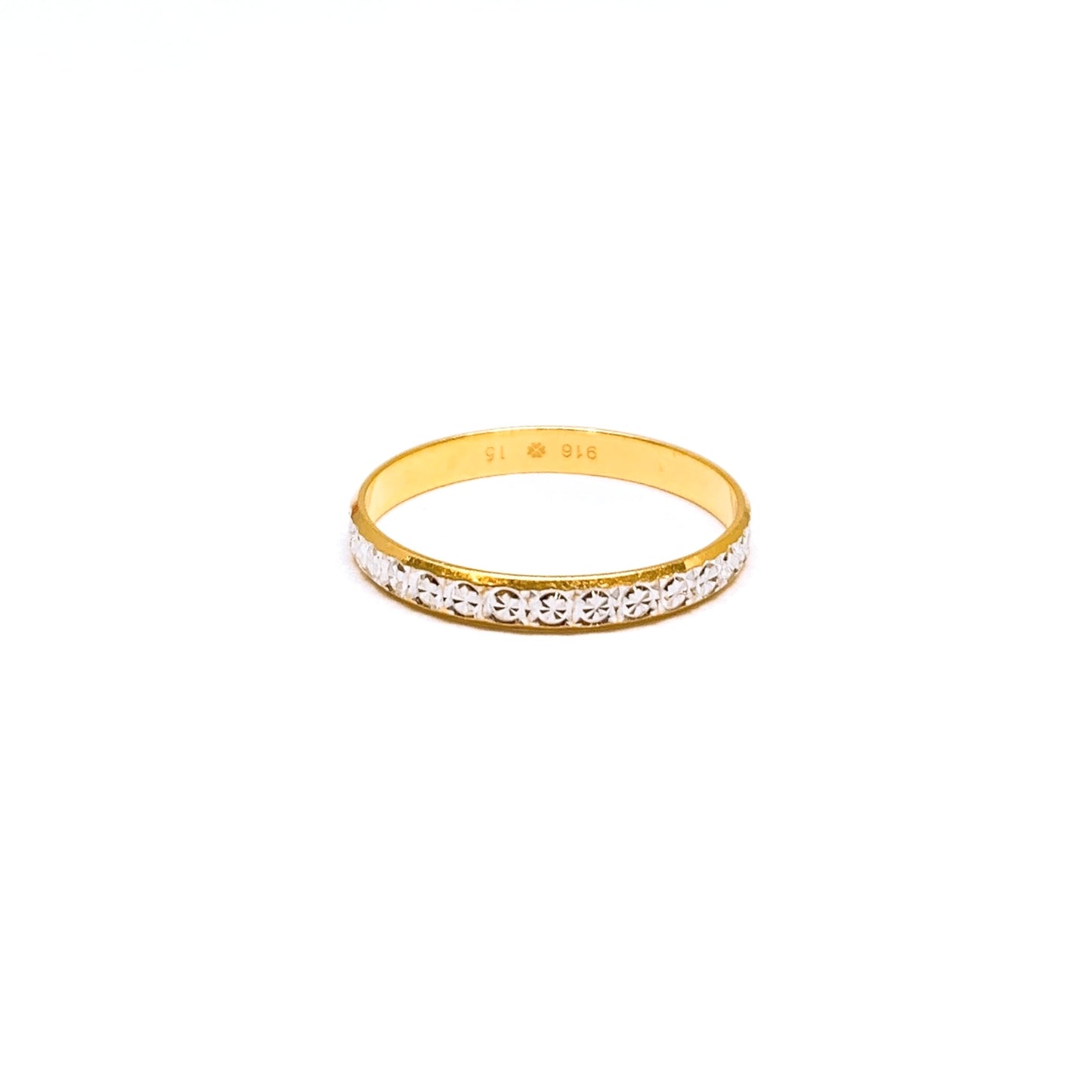 Two Tone Fine Starburst Ring