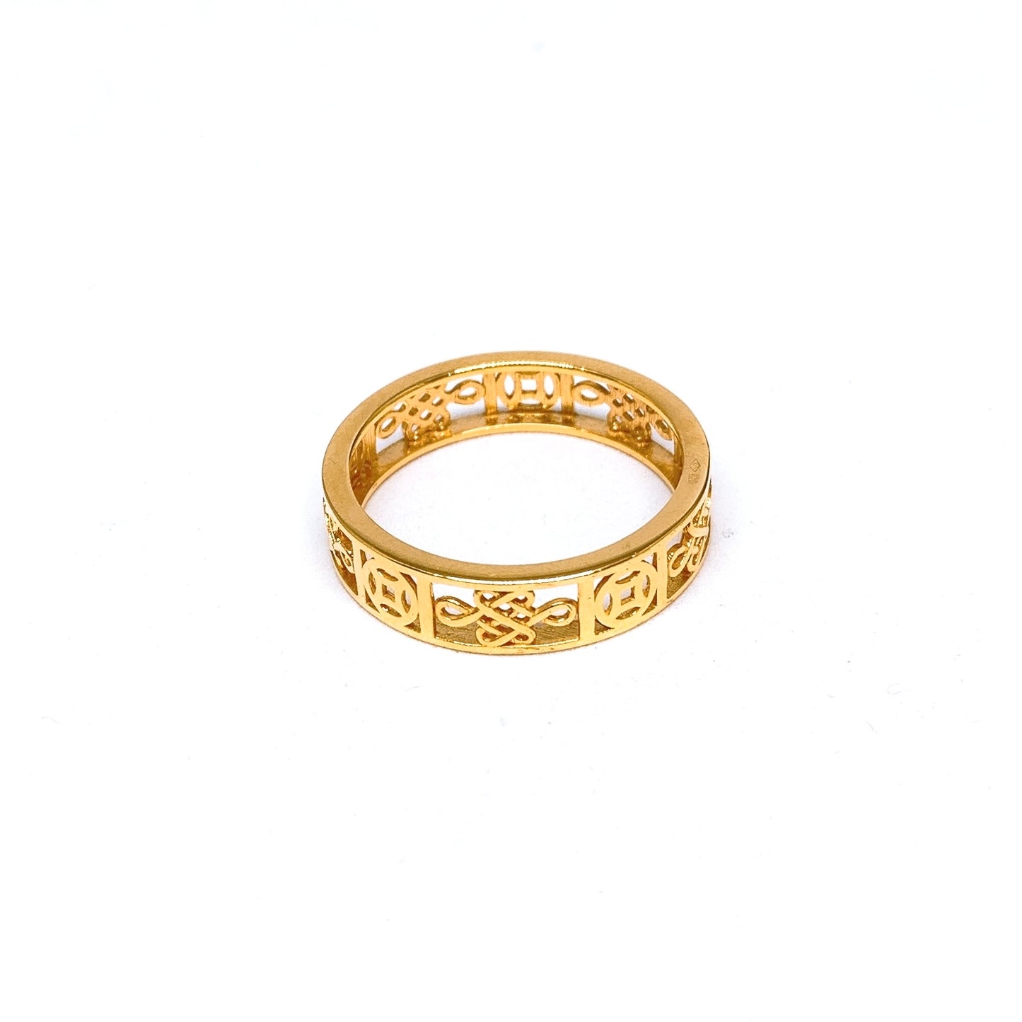 Mystic Knot And Coin Cut-Out Ring