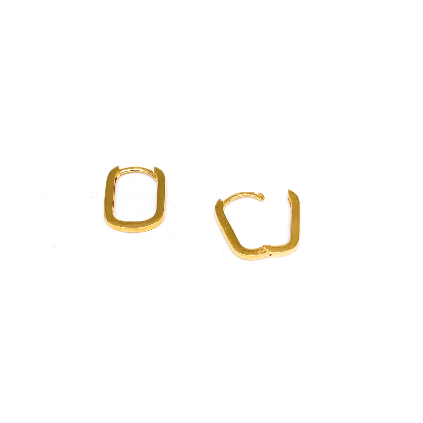 Rounded Rectangle Earring Hoops