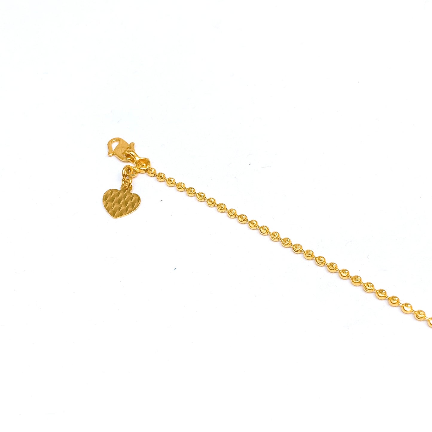 Cutting Beads With Dangling Heart Anklet ( S Hook )