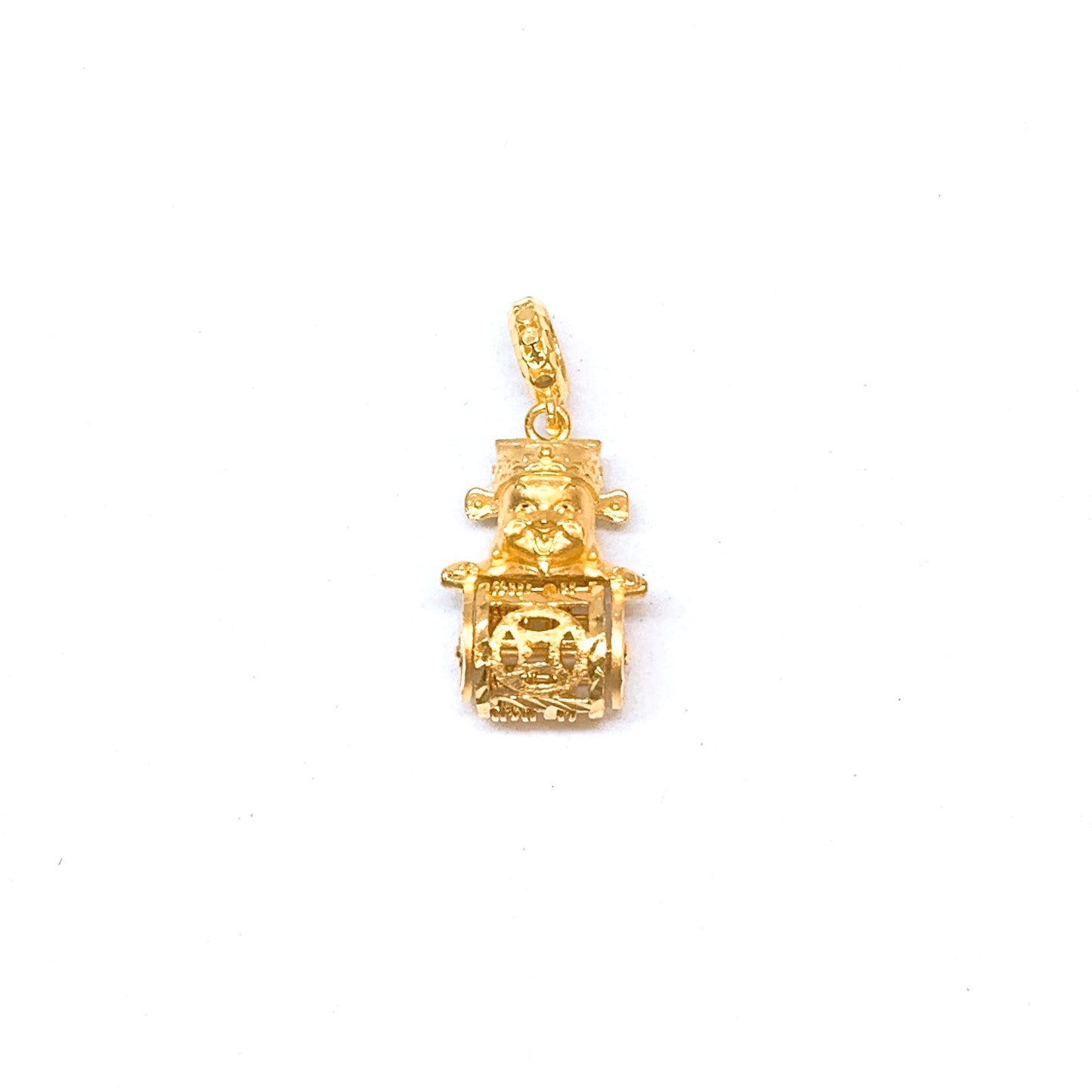 God Of Wealth With Spinning Abacus Charm