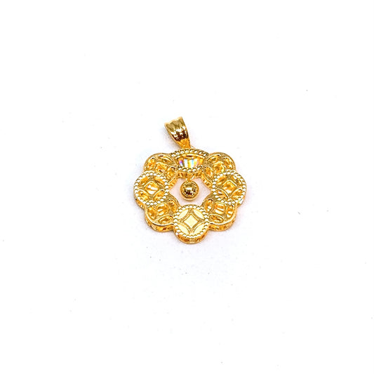 Rainbow Shine Longevity Coin Locket Pendant