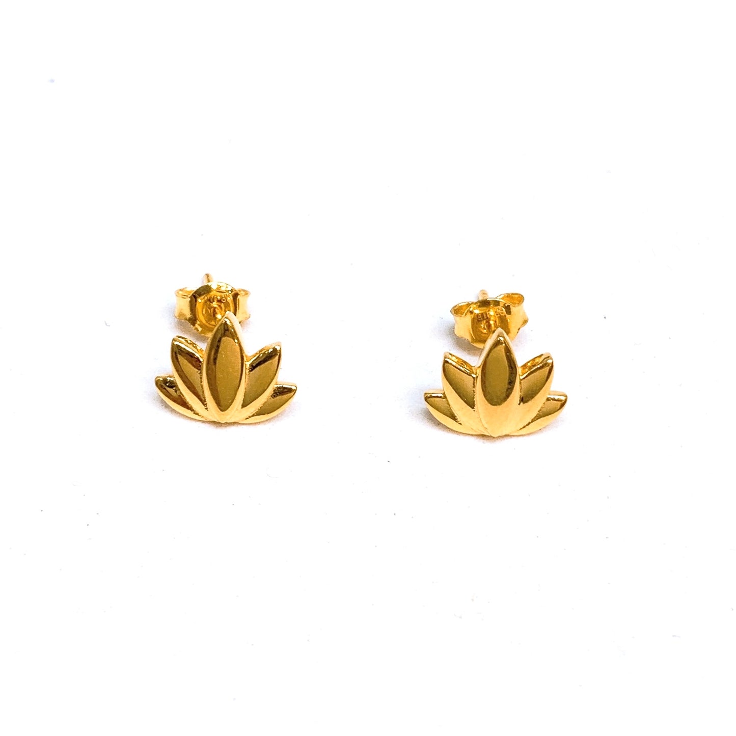 Polished Lotus Earring Studs
