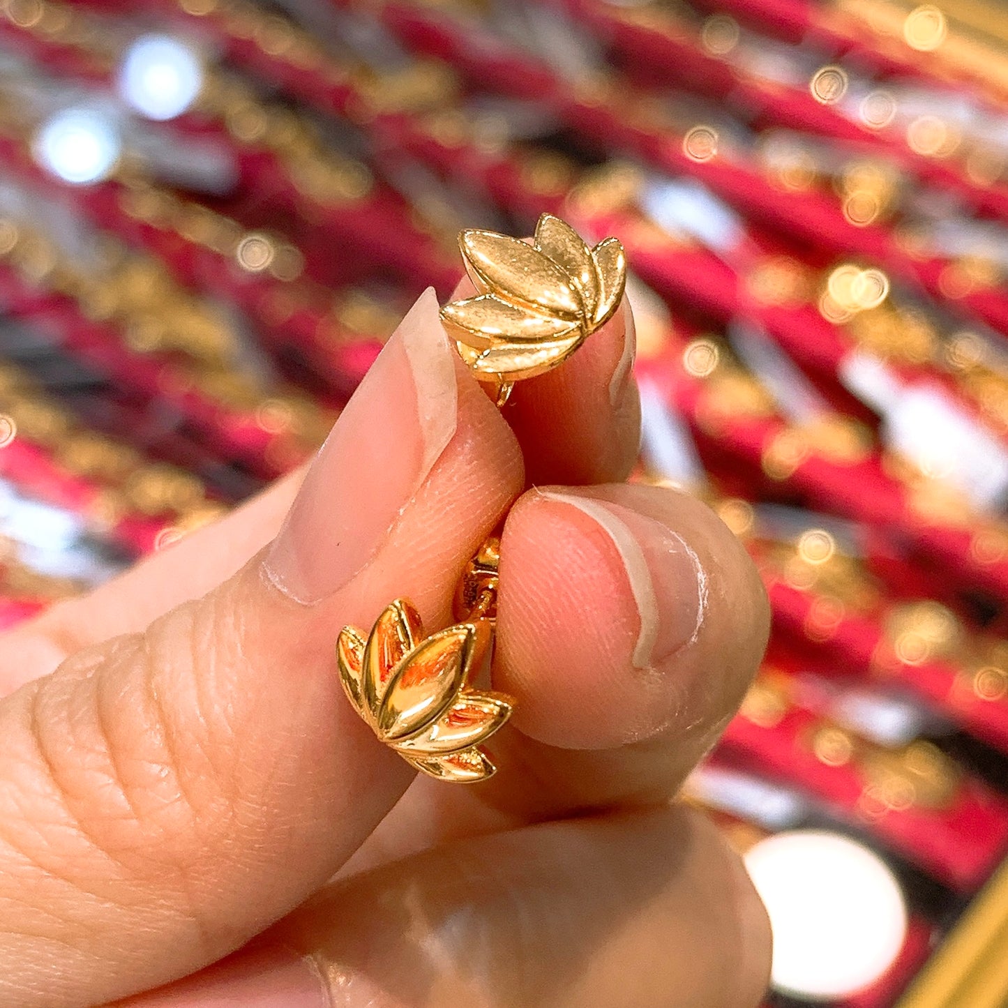 Polished Lotus Earring Studs