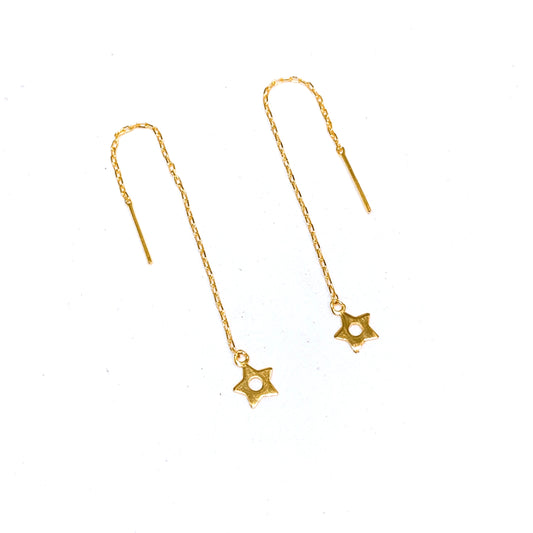 Dangling Flat Star Earring Threads