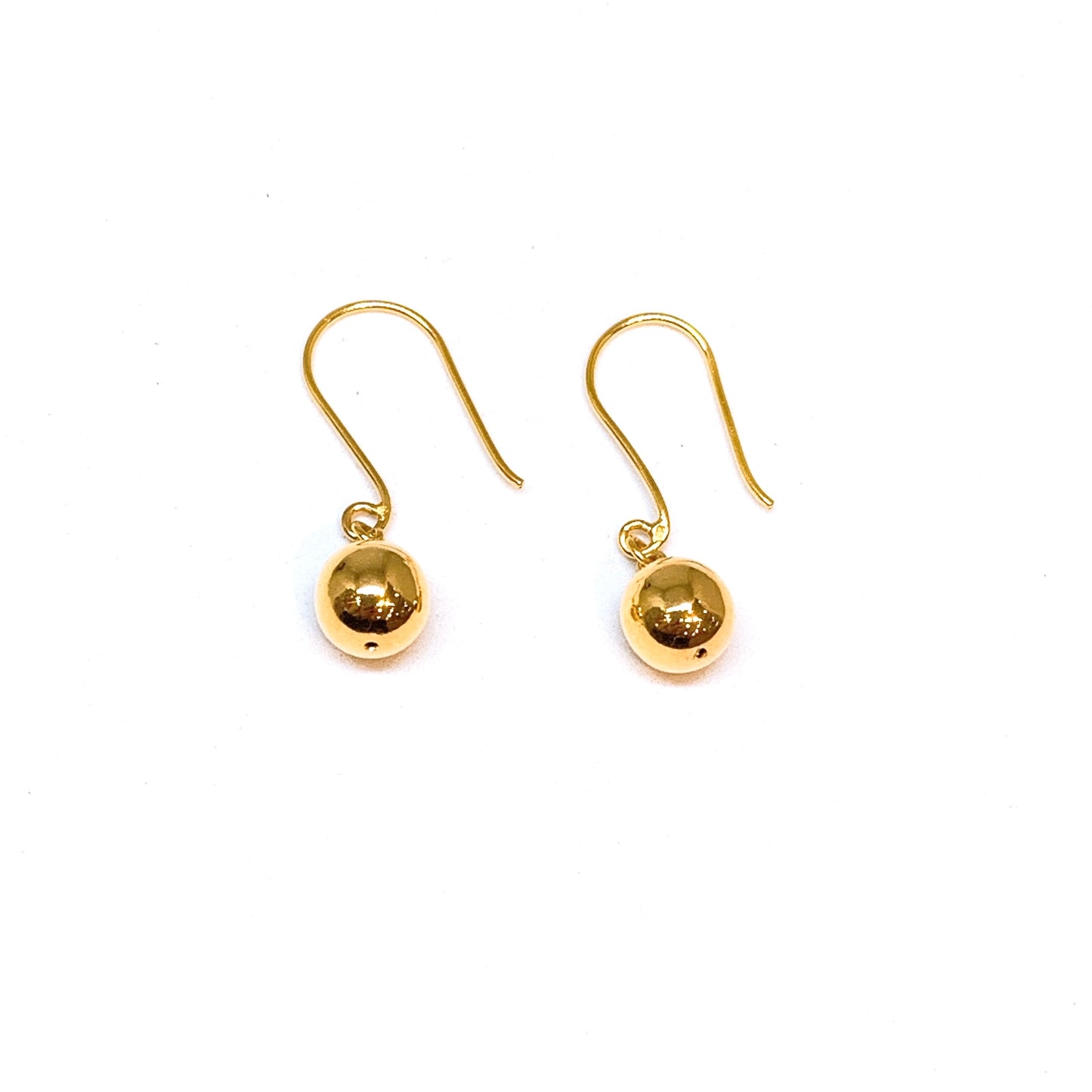 Dangling Polished Bead Earring Drops
