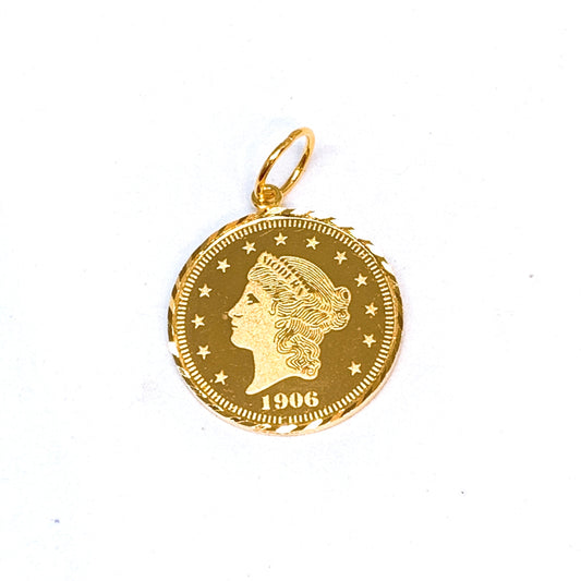 Lady Liberty Coin Medallion Pendant ( Lightweight )