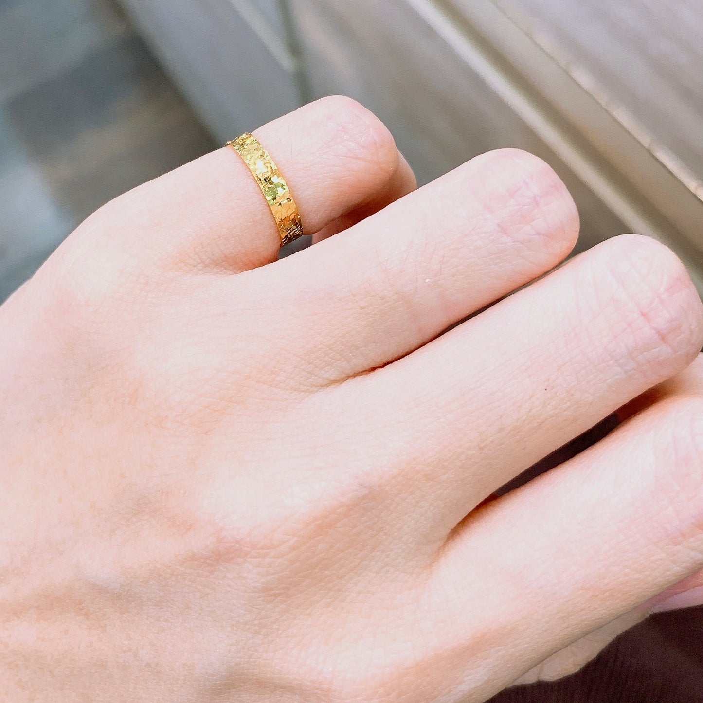 Crushed Ice Dainty Ring