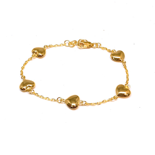 Polished Hearts Dainty Bracelet