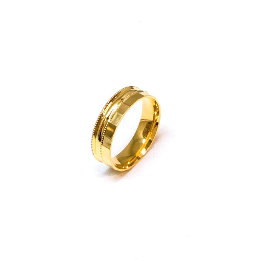 Millgrain Block Ring