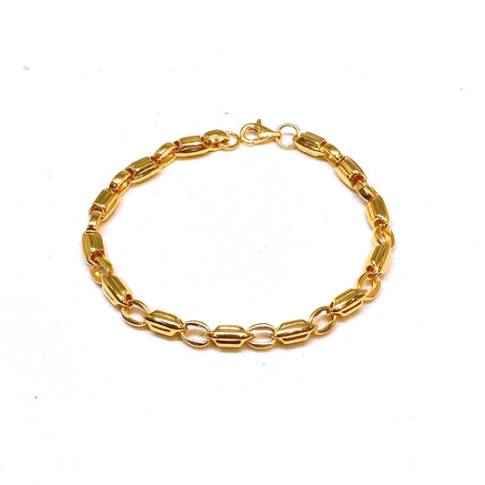 Puffed Beads And Links Bracelet