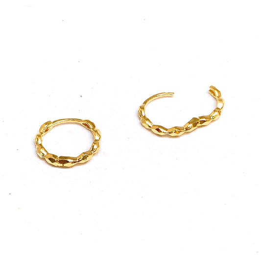 Shimmery Oval Beads Earring Hoops