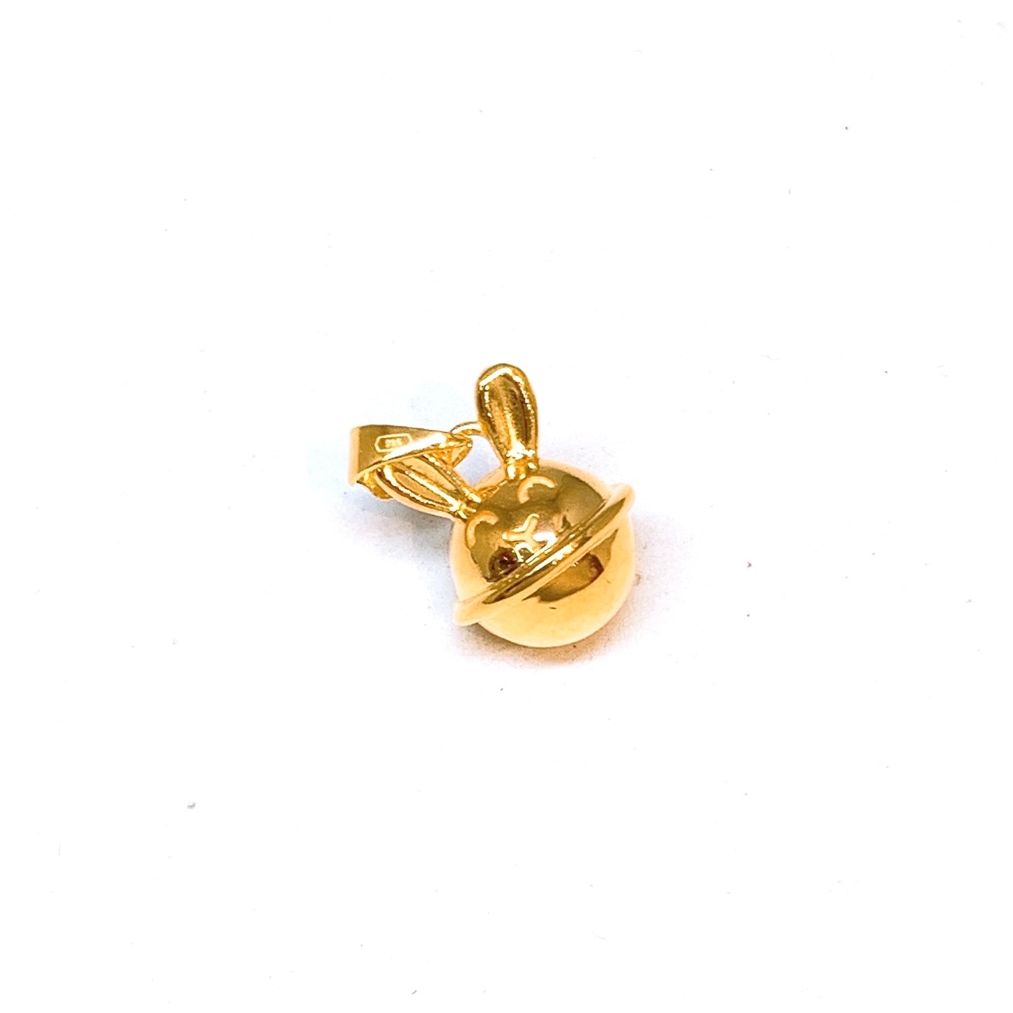 Polished Joyful Bunny Bell Pendant