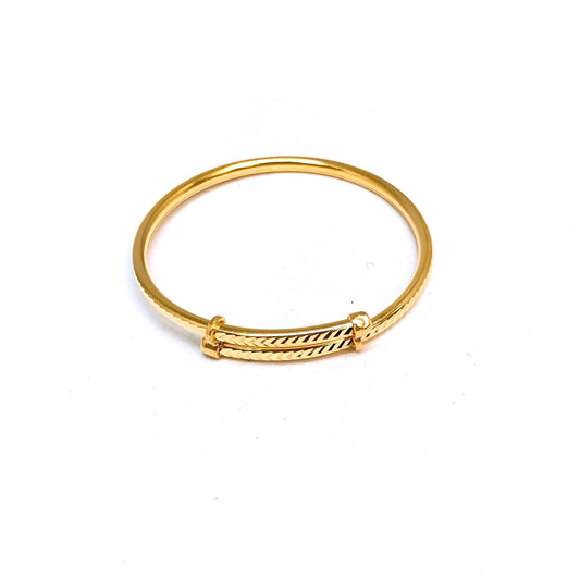 Adjustable Round Baby Bangle ( Aztec Cutting )