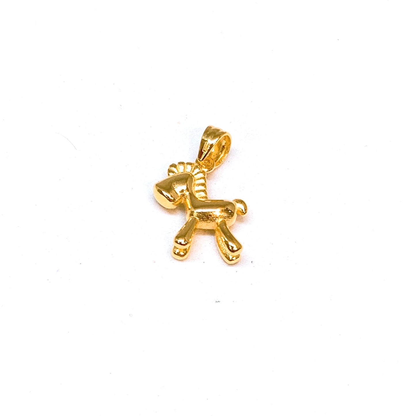 3D Polished Bubble Horse Pendant