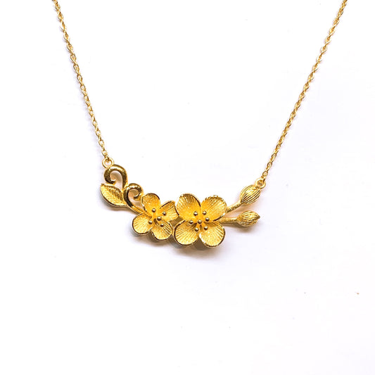 Floral Vines Statement Necklace Set