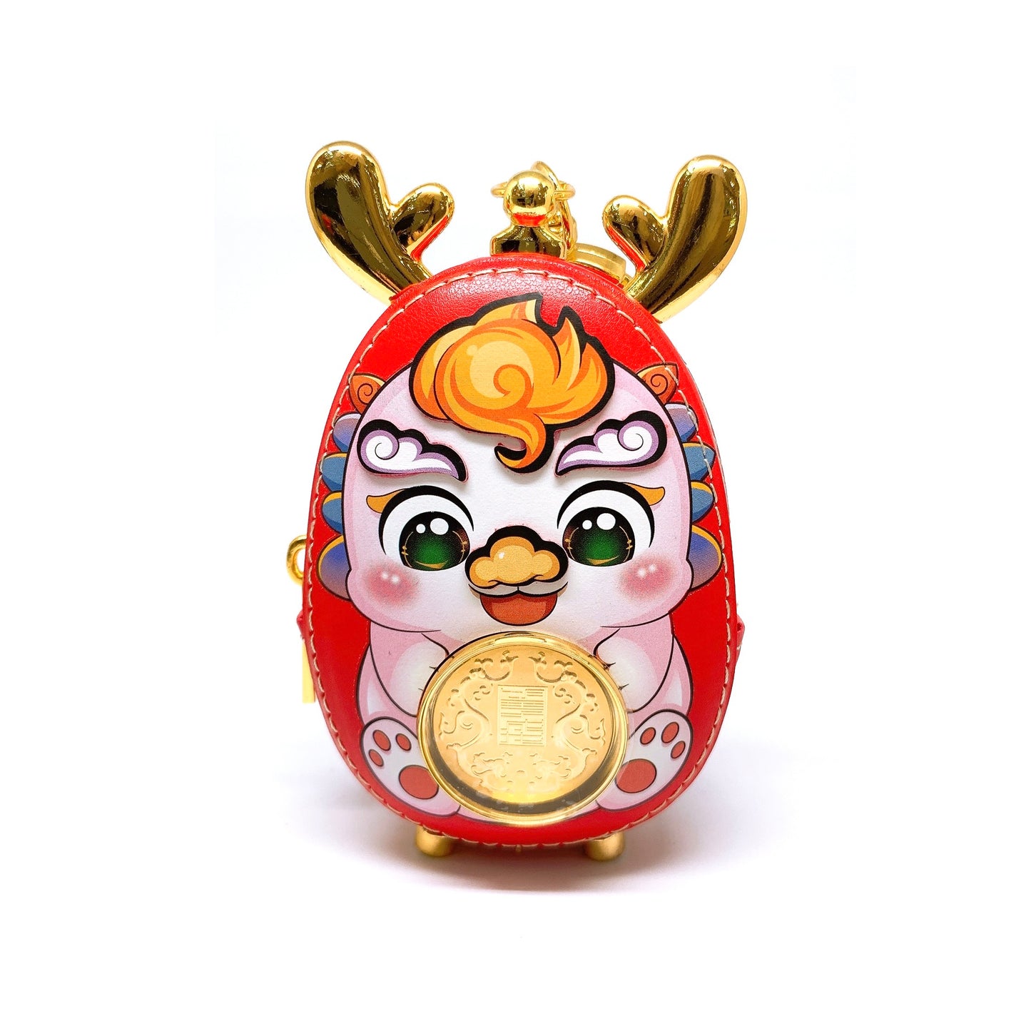 Spinning Pure Gold Coin Dragon Pouch ( 999 Gold )