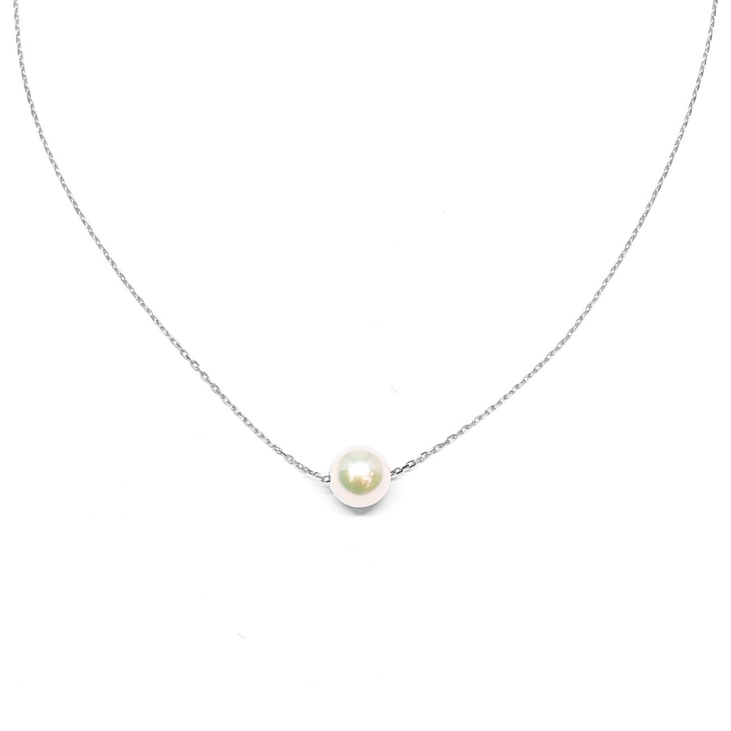 White Gold Fine Necklace With Pearl