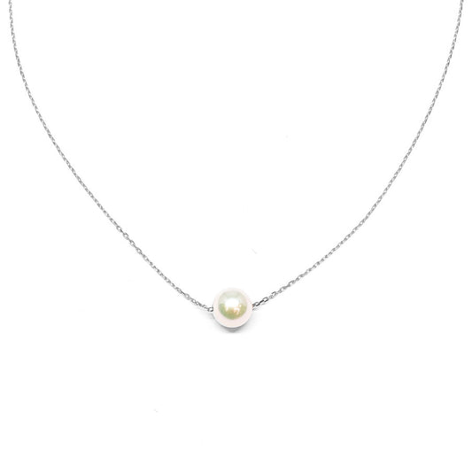 White Gold Fine Necklace With Pearl