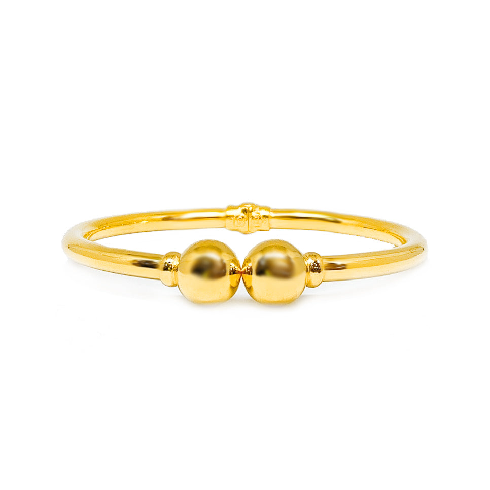 Ball Ends Plain Bangle - Oval